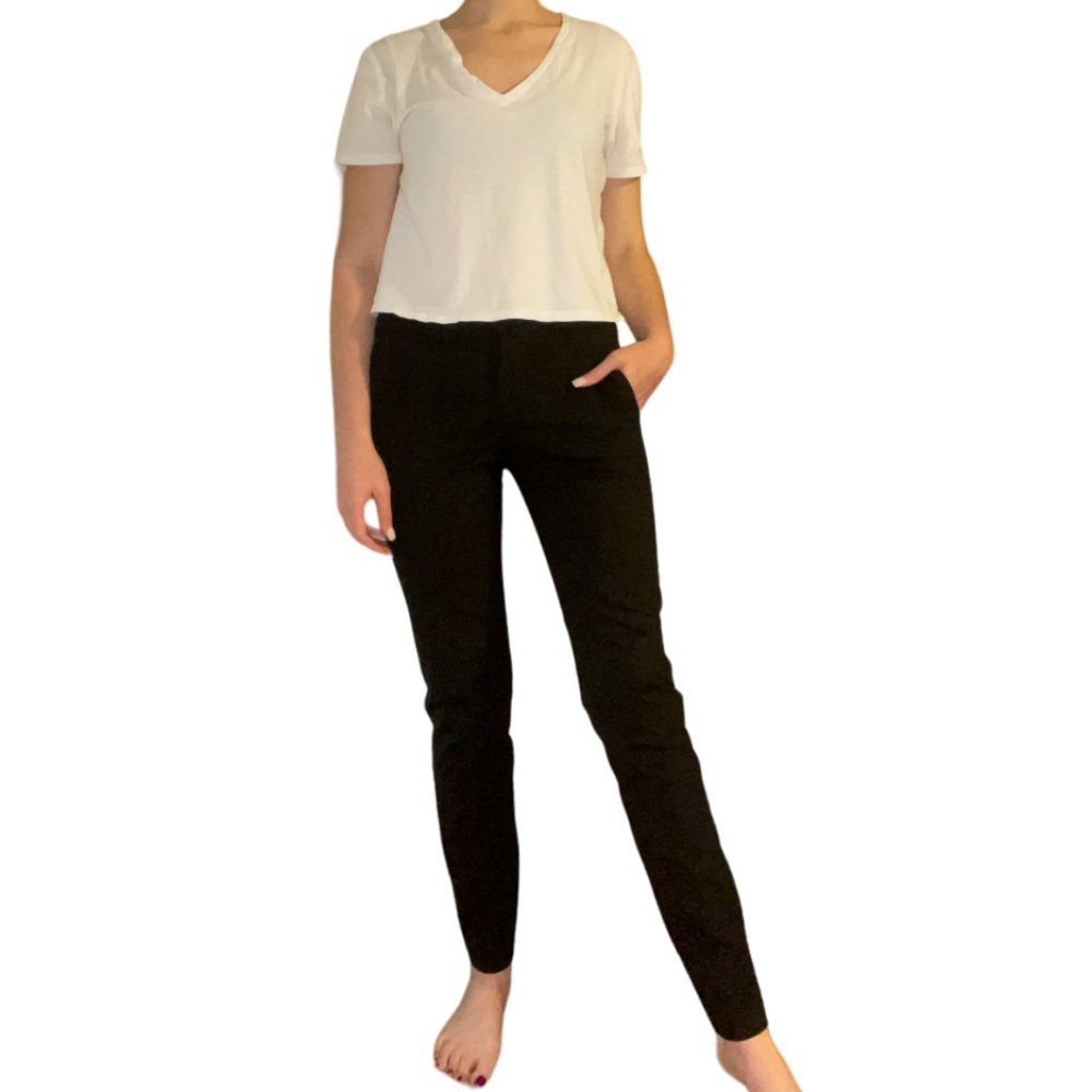 Banana Republic Mid-Rise Black Ryan Slacks